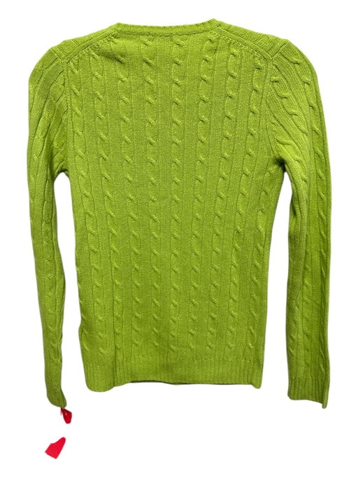 J.Crew Black Label Size XS Light Green Wool Blend V Neck Knit Accent Sweater Light Green / XS