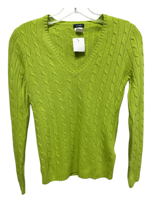 J.Crew Black Label Size XS Light Green Wool Blend V Neck Knit Accent Sweater Light Green / XS