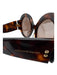 Alexander McQueen Black & Amber Acetate Abstract Round Lens Sunglasses Black & Amber