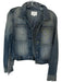 McGuire Size S Dark Wash Cotton Suede Fringe Denim Jacket Dark Wash / S