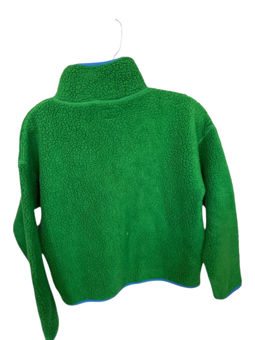 J. Crew Size XS Green & Blue Polyester Fleece Snap Button pocket Jacket Green & Blue / XS