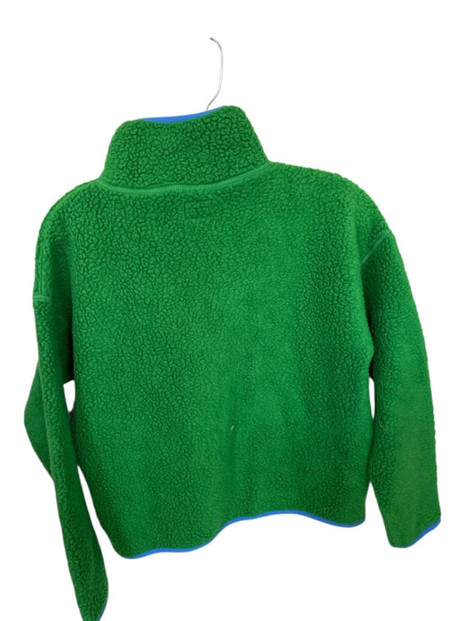 J. Crew Size XS Green & Blue Polyester Fleece Snap Button pocket Jacket Green & Blue / XS