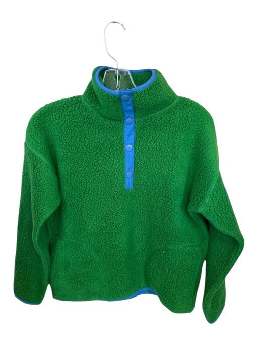 J. Crew Size XS Green & Blue Polyester Fleece Snap Button pocket Jacket Green & Blue / XS