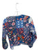 Size XL Blue & White Cotton Blend Reversible Button Up Quilted Collar Jacket Blue & White / XL