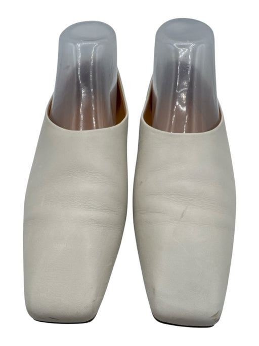 The Row Shoe Size 38 Off White Leather Square Toe Flats Off White / 38