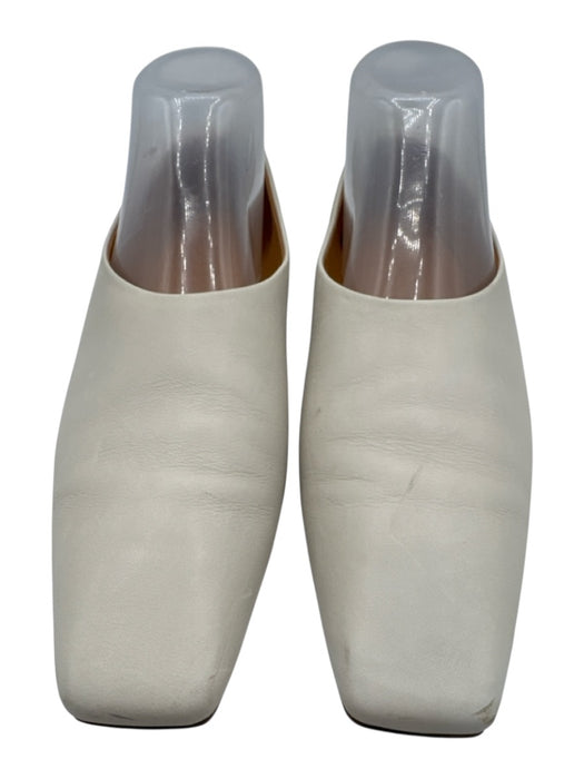 The Row Shoe Size 38 Off White Leather Square Toe Flats Off White / 38