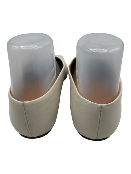 The Row Shoe Size 38 Off White Leather Square Toe Flats Off White / 38