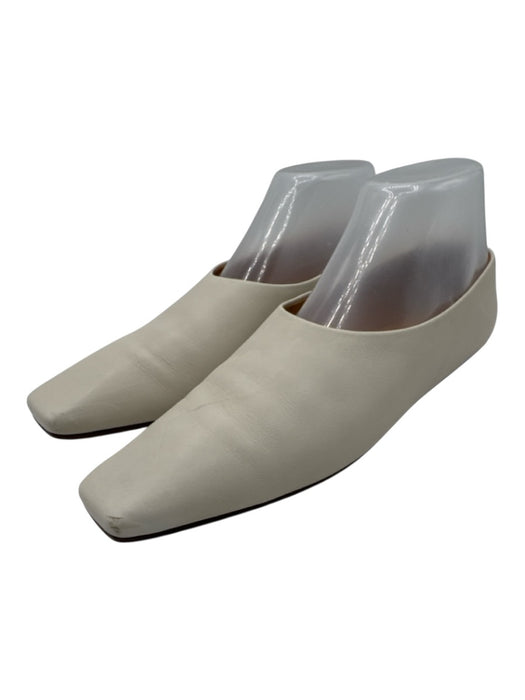 The Row Shoe Size 38 Off White Leather Square Toe Flats Off White / 38