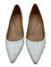 Sergio Rossi Shoe Size 38 White Patent Leather Pointed Toe Kitten Heel Pumps White / 38