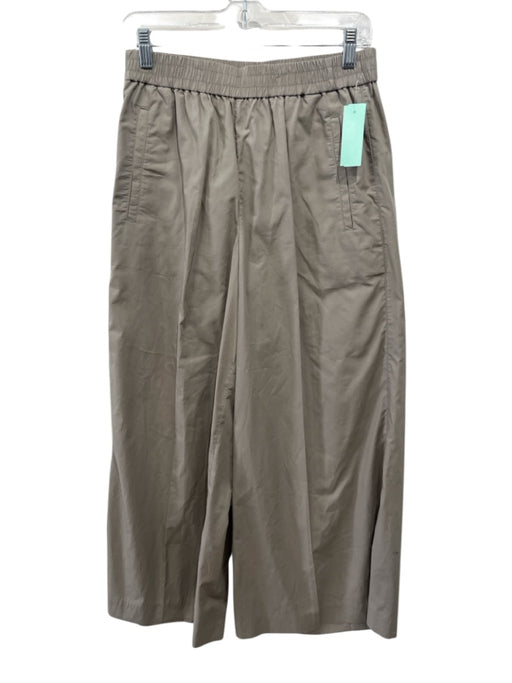 Closed Size Small Taupe Cotton Elastic Waist Wide Leg Welt Pocket Pants Taupe / Small