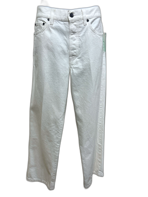 The Row Size 6 White Cotton Denim High Rise Straight Leg Pockets Jeans White / 6