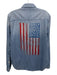 Mother Size Small Red, Blue, White Cotton Long Sleeve American Flag Top Red, Blue, White / Small