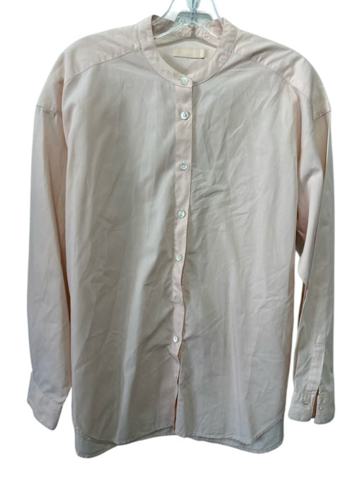 Closed Size Small Peach Orange Cotton Long Sleeve Button Front Button Front Top Peach Orange / Small
