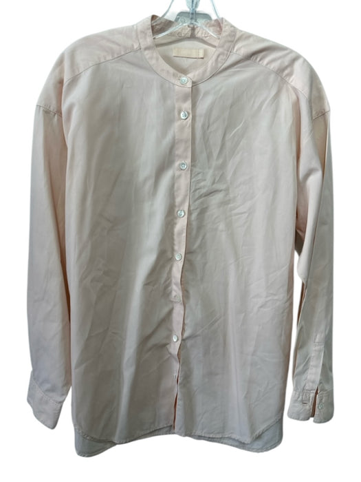 Closed Size Small Peach Orange Cotton Long Sleeve Button Front Button Front Top Peach Orange / Small