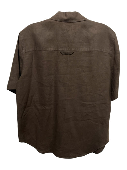 AYR Size S Brown Linen Elastic Waist Pants Set Brown / S