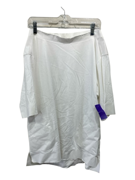 Marni Size 40 White Cotton Short Sleeve Distressed Detail Padded Detail Boxy Top White / 40