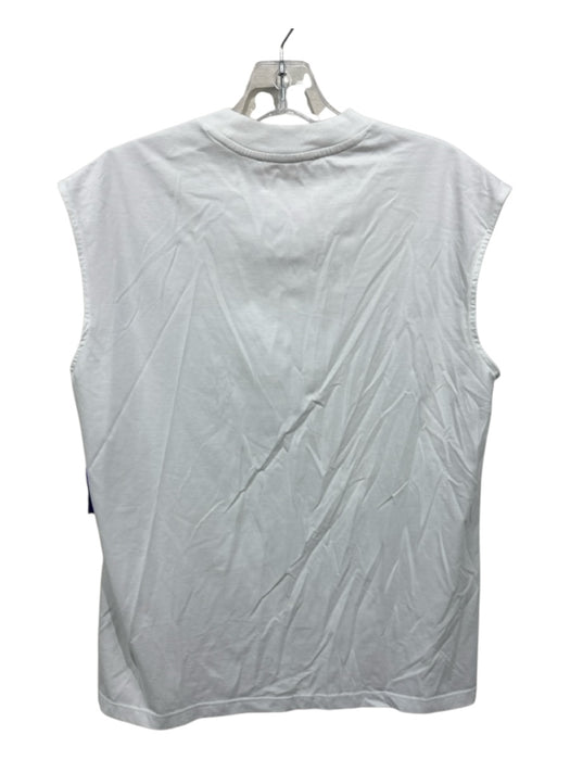 Tibi Size S White Cotton Sleeveless Top White / S