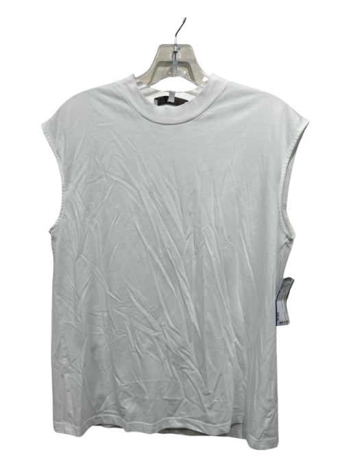 Tibi Size S White Cotton Sleeveless Top White / S