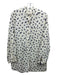 Marni Size Est L Cream, Blue, Beige Cotton Abstract Print Button Up Top Cream, Blue, Beige / Est L