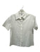 Iris & Ink Size 2 White Cotton Button Up Short Sleeve Collar Top White / 2