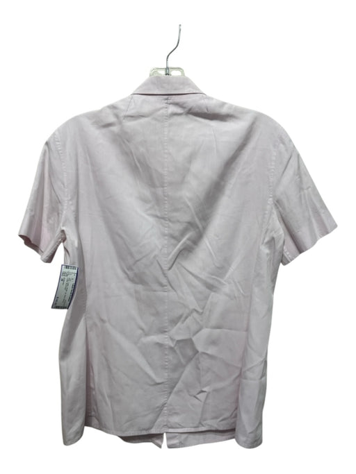 Jil Sander Size 38 Pink Cotton Button Up Short Sleeve Collar Top Pink / 38