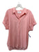 XiRENA Size S Salmon Cotton Button Up Short Sleeve Collar Top Salmon / S