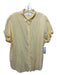 XiRENA Size S Yellow Cotton Button Up Short Sleeve Collar Top Yellow / S