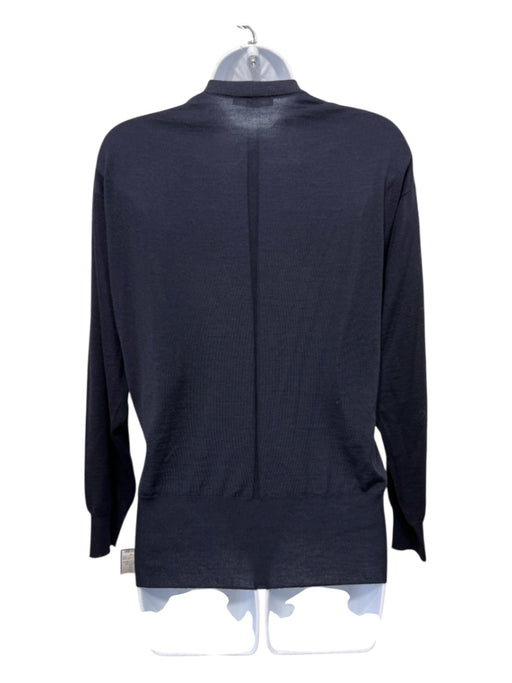 The Row Size S Navy Blue Cashmere & Silk Button Up Long Sleeve Knit Cardigan Navy Blue / S