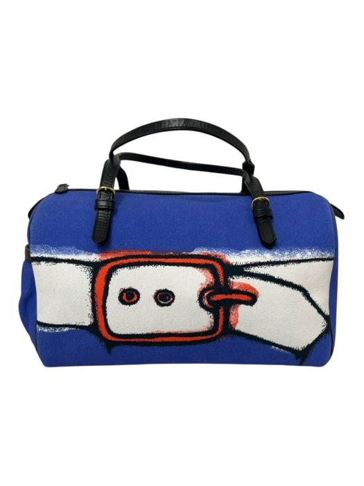 Roberta di Camerino Blue, Orange, Multi Printed 2 handles Zip closure Bag Blue, Orange, Multi / M