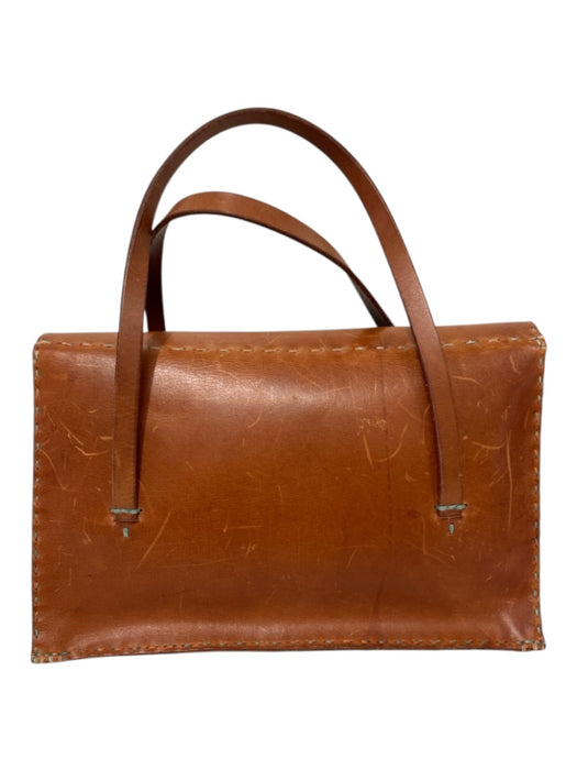 Henry Cuir Brown Leather Flap Closure 2 handles Inner Pocket Bag Brown / S