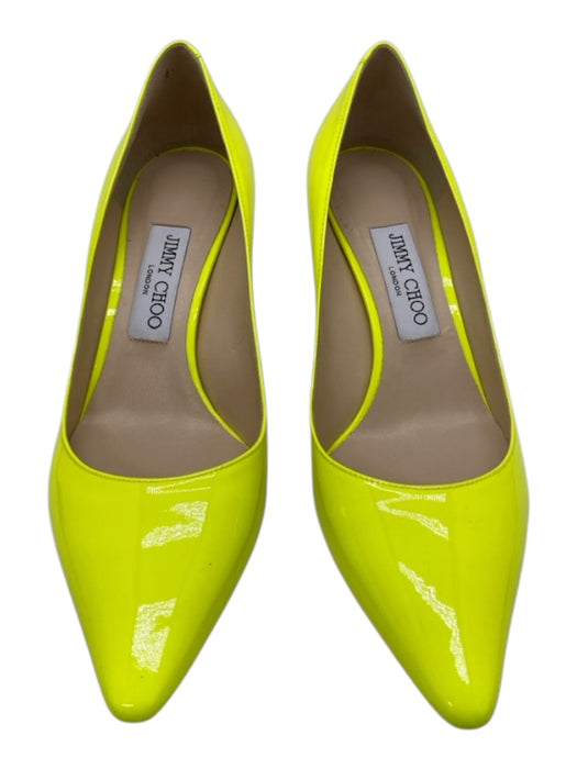 Jimmy Choo Shoe Size 38 Neon Patent Leather Pointed Toe Pumps Neon / 38