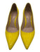Gianvito Rossi Shoe Size 38 Yellow Patent Leather Pointed Toe Mid Heel Pumps Yellow / 38