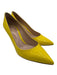Gianvito Rossi Shoe Size 38 Yellow Patent Leather Pointed Toe Mid Heel Pumps Yellow / 38