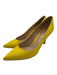 Gianvito Rossi Shoe Size 38 Yellow Patent Leather Pointed Toe Mid Heel Pumps Yellow / 38