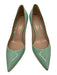 Gianvito Rossi Shoe Size 38 Aqua Blue Patent Leather Pointed Toe Mid Heel Pumps Aqua Blue / 38