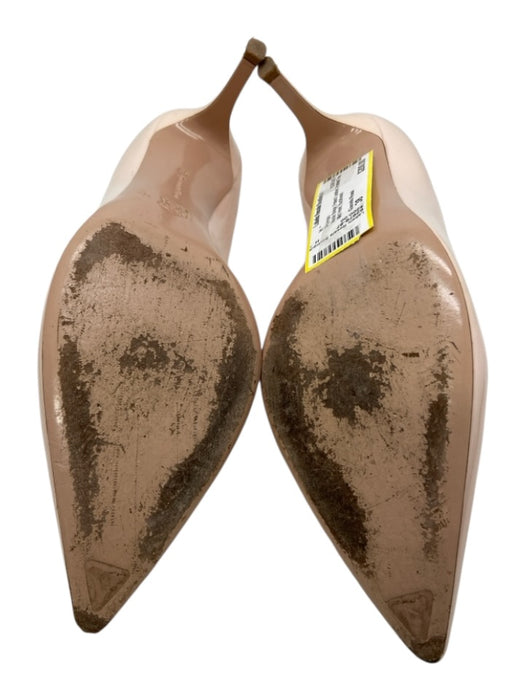 Gianvito Rossi Shoe Size 38 Nude Beige Patent Leather Pointed Toe Mid Heel Pumps Nude Beige / 38
