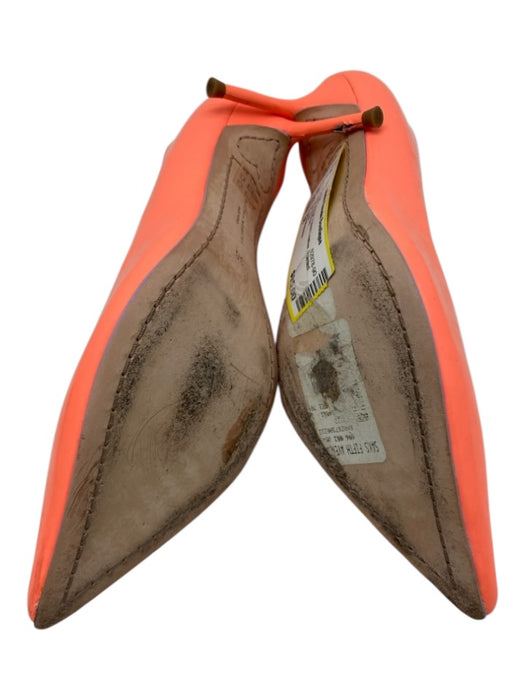 Sophia Webster Shoe Size 38 Coral Orange Patent Leather Pointed Toe Pumps Coral Orange / 38