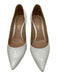 Gianvito Rossi Shoe Size 38 White Patent Leather Pointed Toe Mid Heel Pumps White / 38