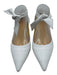 Alexandre Birman Shoe Size 38 White Leather Pointed Toe Ankle Tie Pumps White / 38