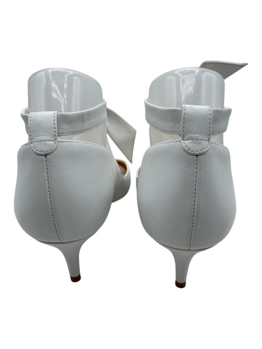 Alexandre Birman Shoe Size 38 White Leather Pointed Toe Ankle Tie Pumps White / 38
