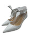 Alexandre Birman Shoe Size 38 White Leather Pointed Toe Ankle Tie Pumps White / 38