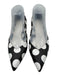Maison Margiela Shoe Size 38 Black & White Leather Polka Dots Pointed Toe Pumps Black & White / 38