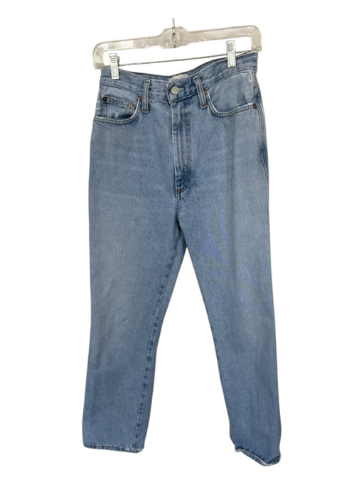 Agolde Size 27 Light Wash Organic Cotton High Waist Straight Leg Jeans Light Wash / 27