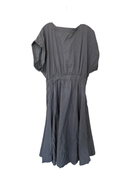 Free People Size XL Gray Cotton Short Sleeve Textured Maxi Dress Gray / XL