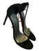 Stuart Weitzman Shoe Size 10.5 Black Suede Stiletto Ankle Strap Sandals Black / 10.5