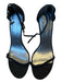 Stuart Weitzman Shoe Size 10.5 Black Suede Stiletto Ankle Strap Sandals Black / 10.5