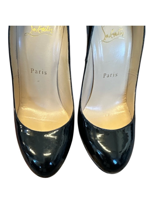 Christian Louboutin Shoe Size 36.5 Black Patent Leather Platform Stiletto Pumps Black / 36.5