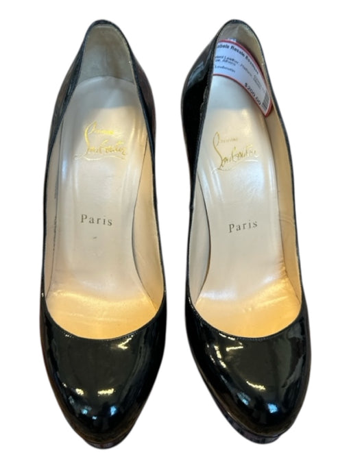 Christian Louboutin Shoe Size 36.5 Black Patent Leather Platform Stiletto Pumps Black / 36.5