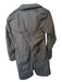 Burberry Size 10 Black Nylon Long Sleeve Leather Trim Trench Coat Black / 10