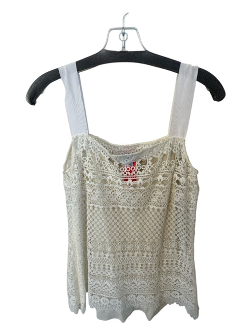 Oscar dela Renta Size 6 White Lace & Silk Sleeveless Slip Inc Top White / 6